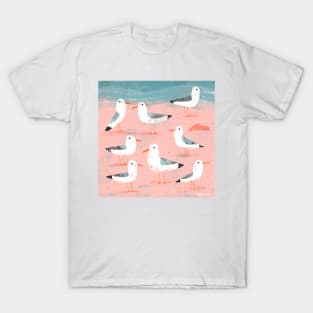 Seagulls on the Shore T-Shirt